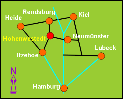 Map of Schleswig-Holstein/Northern Germany